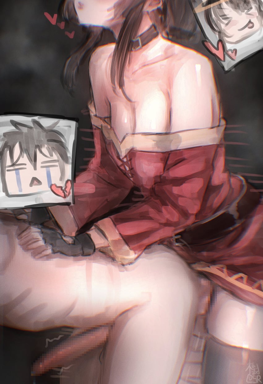 1boy 1futa 2026 2d 2d_(artwork) absurd_res absurdres anal anal_insertion anal_penetration anal_sex autreeyah bare_shoulders big_cock big_penis breasts brown_hair censored censored_penis dickgirl dickgirl/male dominant dominant_futa domination erect_penis erection from_behind from_behind_position futa_on_male futa_penetrating futa_penetrating_male futadom futanari hi_res highres intersex intersex/male intersex_penetrating intersex_penetrating_male kono_subarashii_sekai_ni_shukufuku_wo! light-skinned_female light-skinned_male light_skin male male_penetrated malesub megumin mosaic_censoring satou_kazuma sex sex_from_behind small_breasts submissive submissive_male witch witch_hat