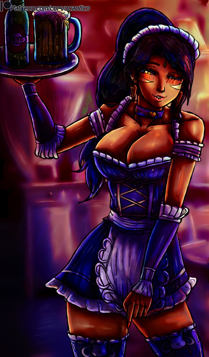 French Maid Nidalee (League Of Legends) Rule 34 Image