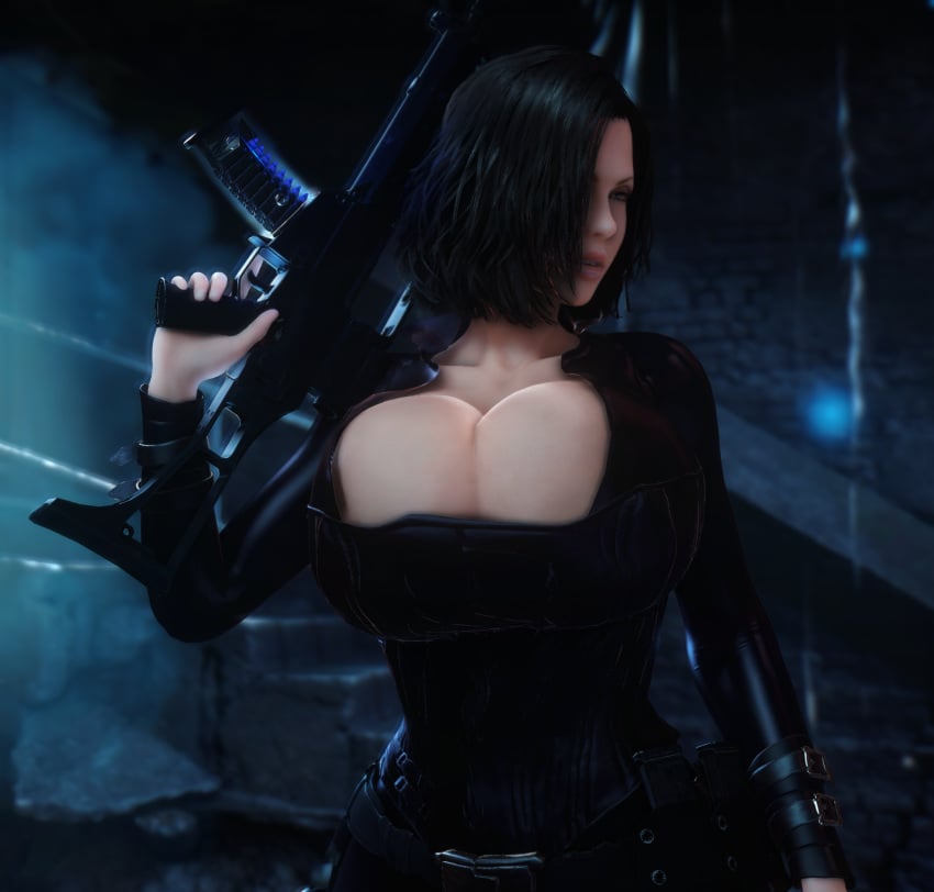 1girls 3d 3d_(artwork) alternate_breast_size ass big_ass big_breasts black_bodysuit black_hair bodysuit bottom_heavy breasts bust busty chest cleavage curvaceous curvy curvy_figure female female_focus female_only female_solo gun hips holding_object holding_weapon hourglass_figure huge_ass huge_breasts huge_hips humanoid large_ass large_breasts legs light-skinned_female light_skin mature mature_female open_bodysuit open_clothes selene_(underworld) slim_waist solo solo_female thick thick_hips thick_legs thick_thighs thighs top_heavy underworld vaako vampire vampire_girl vampiress voluptuous waist weapon wide_hips