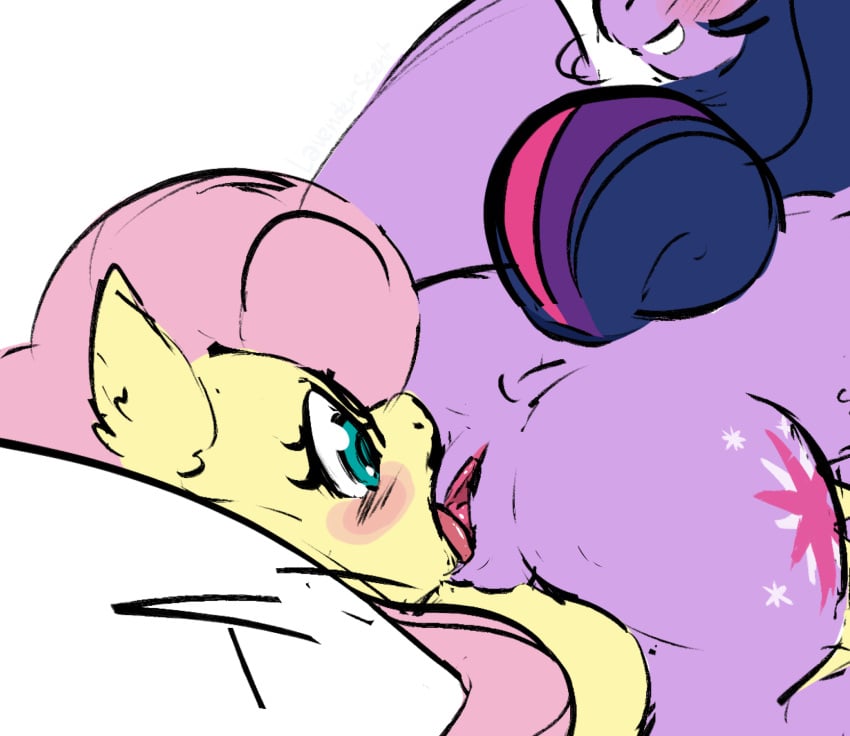 anus cunnilingus duo equid equine facesitting female female/female fluttershy_(mlp) forced_oral friendship_is_magic hasbro hi_res horse lavenderscent licking mammal my_little_pony oral pillow pony sex smile tongue twilight_sparkle_(mlp) vaginal_penetration