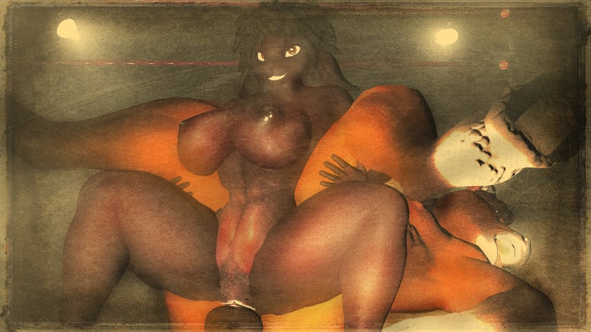 3d amazon_position anthro anthro_on_anthro anthro_penetrated anthro_penetrating anthro_penetrating_anthro balls big_breasts black_hair bovid breasts brown_body caprine carmila_(domibun) competition domestic_sheep dominant dominant_female duo equid equine female female_penetrated fighting_ring genitals hair hi_res horse leafytheleafer leg_grab legs_held_up legs_up looking_at_viewer looking_pleasured lying male male/female male_penetrating male_penetrating_female mammal muscular muscular_male nipples nude on_back open_mouth penetration penile penile_penetration penis pussy sex sexual_competition sexual_fight sheep smile sourc source_filmmaker_(artwork) spread_legs spreading submissive submissive_male vaginal_penetration wrestling