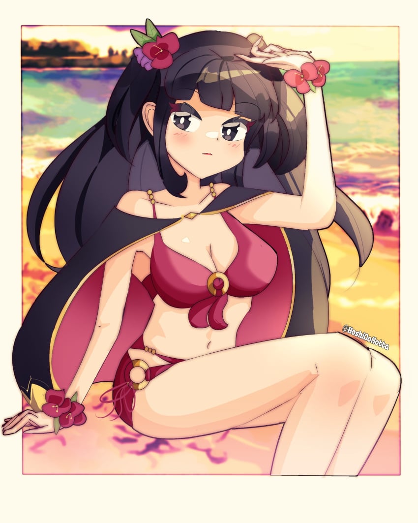 alternate_costume bikini breasts female female_only fire_emblem fire_emblem_awakening fire_emblem_heroes hoshinokotta nintendo official_alternate_costume red_bikini red_swimsuit solo swimsuit tharja_(fire_emblem) tharja_(summer)_(fire_emblem)