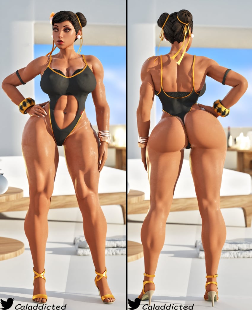 1girls 3d abs ass big_ass big_breasts bikini breasts brown_eyes caladdicted capcom chun-li chun-li_(fortnite) earrings eyebrows eyelashes eyeshadow female female_only fortnite fortnite:_battle_royale high_heels huge_ass huge_breasts large_ass large_breasts lipstick looking_at_viewer muscle muscle_tone muscles seductive six_pack solo solo_female street_fighter swimsuit tagme tan_skin tanline tanlines tanned tanned_female tanned_girl tanned_skin thick_thighs toned toned_female