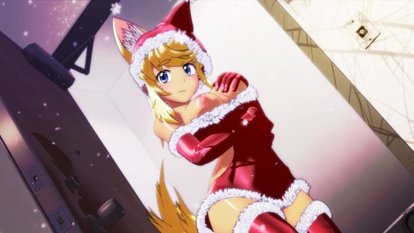 christmas_outfit liru liru_(magical_pokaan) renkin_san-kyuu_magical_pokaan seismic tagme wolf_girl_with_you