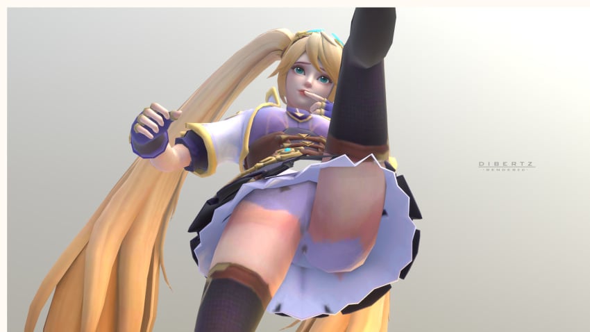 girl layla_(mobile_legends) mobile_legends mobile_legends:_bang_bang rendered upskirt