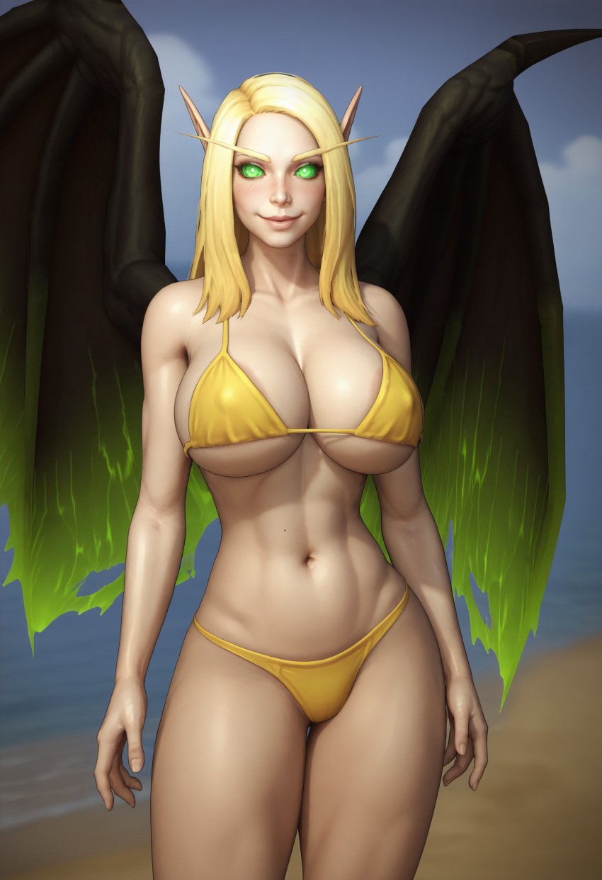 1girls ai_generated bikini blizzard_entertainment blood_elf civitai elf elf_ears elf_female elf_girl female female_focus interfusor microsoft pointy_ears tagme warcraft warlock warlock_(warcraft) world_of_warcraft