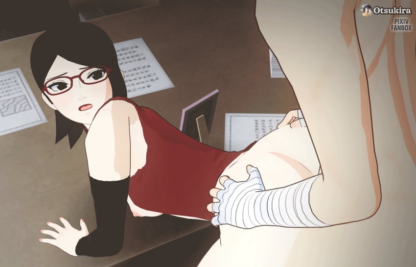 3d animated black_hair blush boruto:_naruto_next_generations doggy_style gif glasses moan moaning naruto naruto_(series) open_mouth otsukira sarada_uchiha tagme uzumaki_naruto vaginal_penetration young younger_female