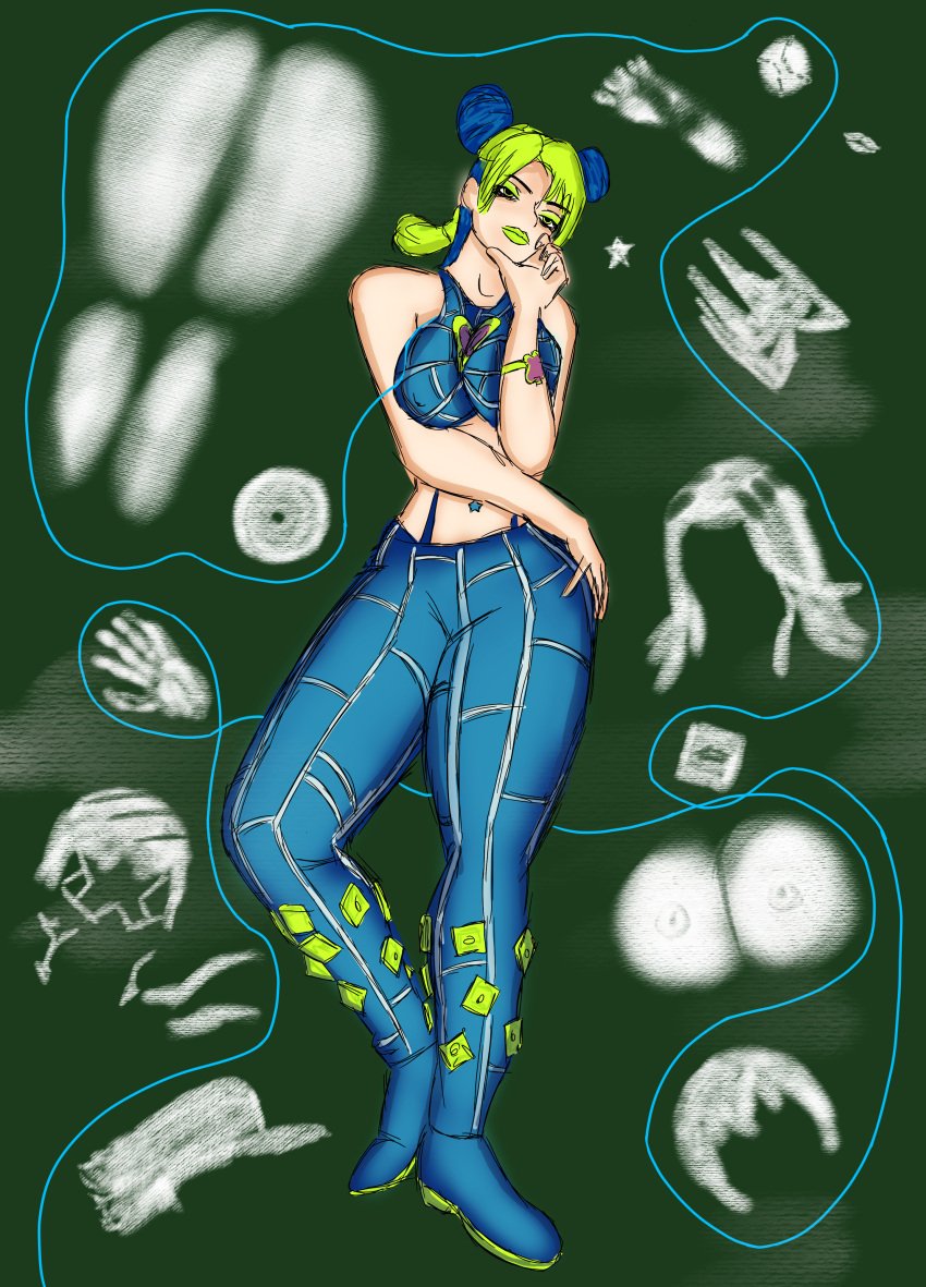 1girls big_ass big_breasts fat_ass female female_only jojo's_bizarre_adventure jolyne_kujo light_skin positives_(artist) standing stone_ocean