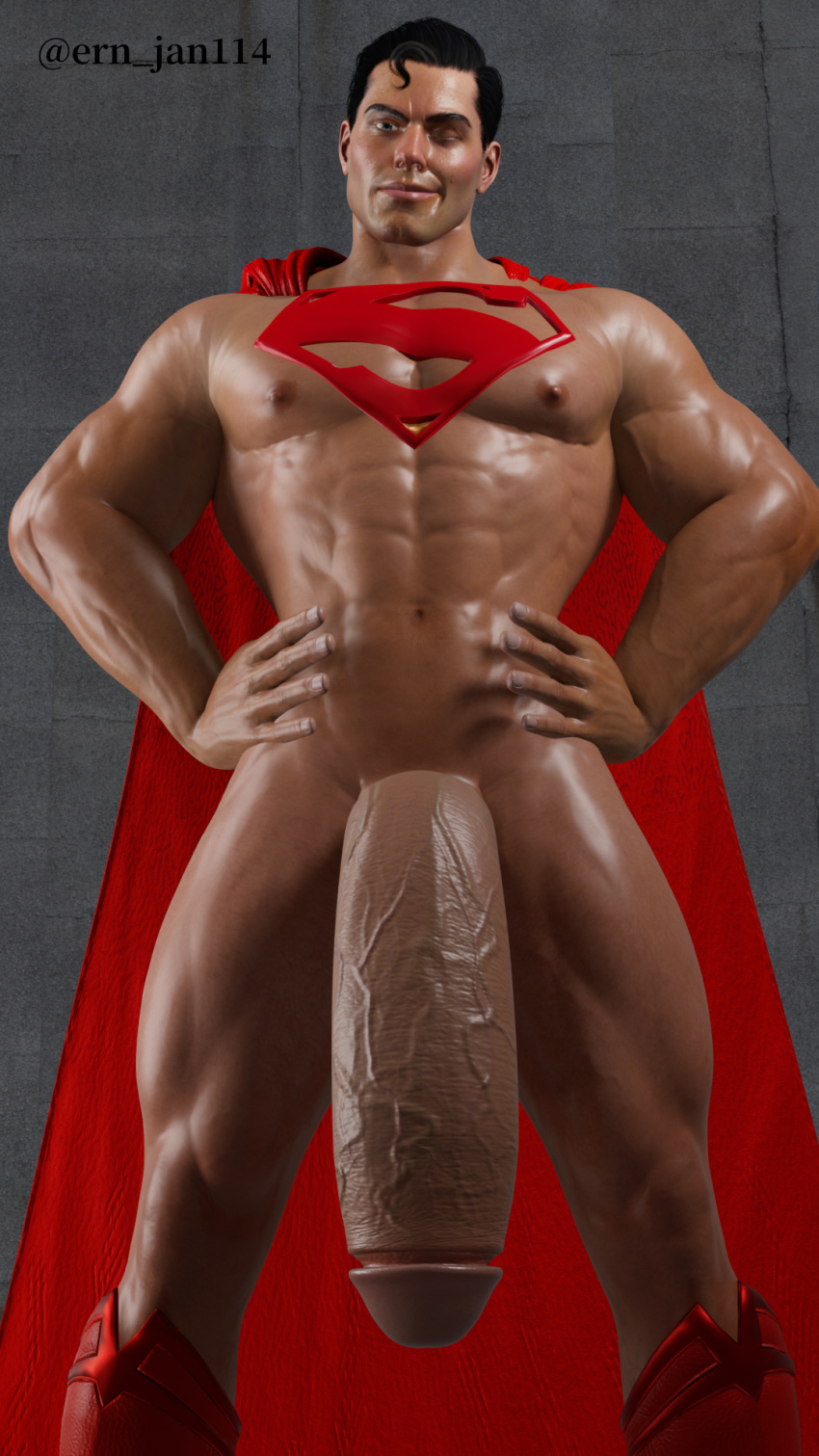 3d 3d_model balls bara barazoku big_balls big_penis completely_nude completely_nude_male daddy erection ern_jan114 gay gay_sex huge_cock hyper_cock hyper_penis male male_nipples male_only manly mature_male muscles muscular muscular_male nipples nude pecs penis superhero superman yaoi