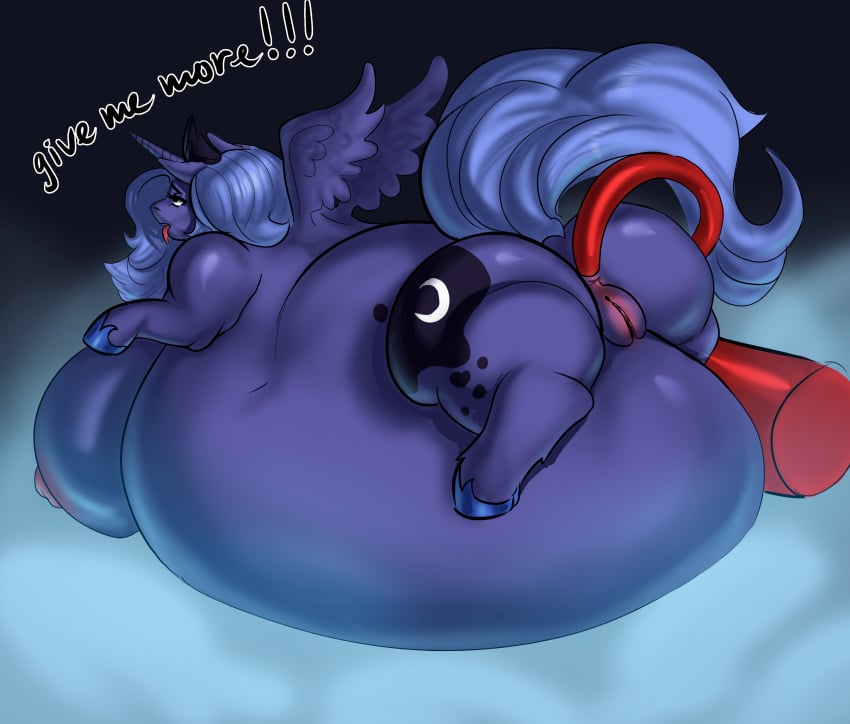 absurd_res ass balloon belly breasts equid equine farodor female friendship_is_magic genitals hasbro hi_res horse hyper inflatable inflation mammal my_little_pony pony princess_luna_(mlp) pump pussy solo transformation