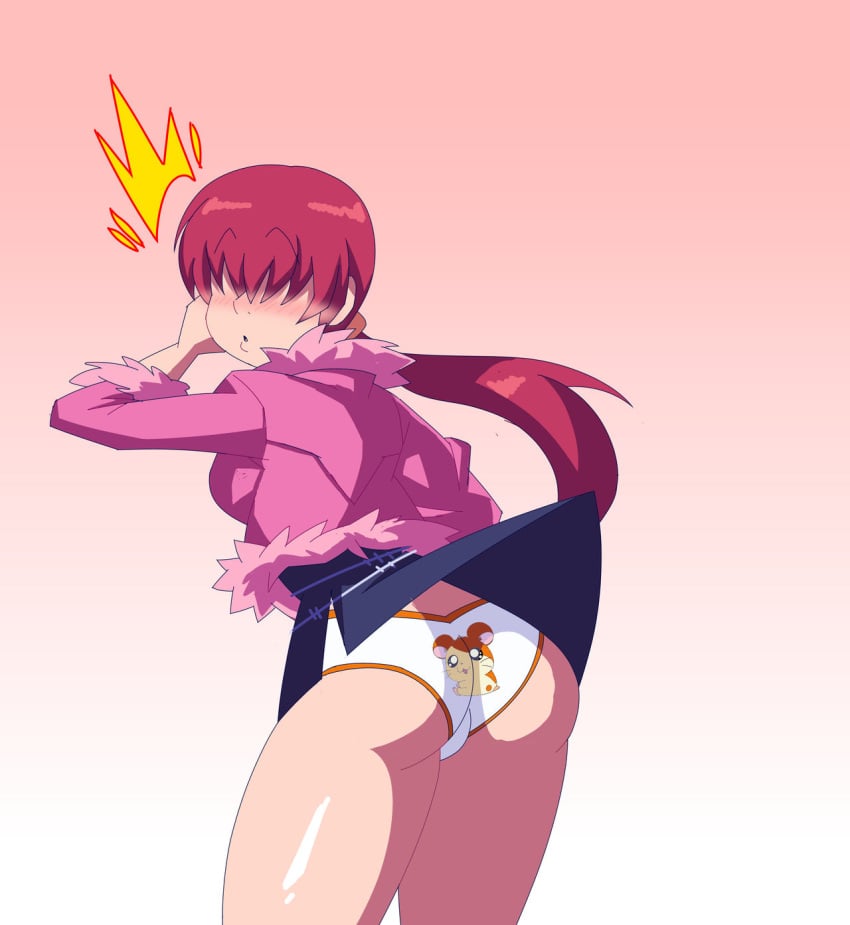 ass embarrassed hamtaro_(series) imsomethingradical king_of_fighters print_panties shermie_(kof) tagme upskirt