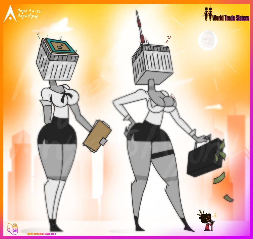 9/11 agonywelds angelsagony anthro ass breasts building buildings controversial controversy deki female never_forget offensive smaller_male taller_girl tenna thick_ass thick_thighs thighs twin_towers wide_hips worldtradesisters