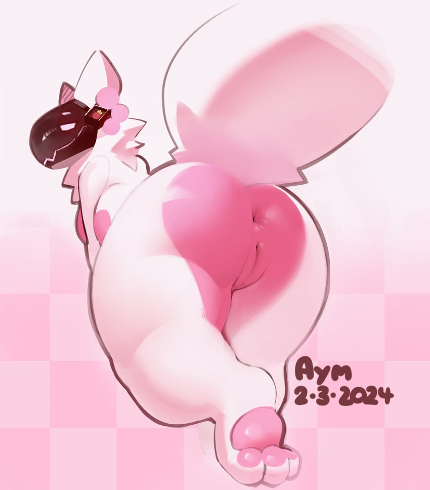 2024 3_toes anthro anus ass aymbord bent_over big_butt big_tail biped breasts butt_heart checkered checkered_background colored countershade_butt countershade_fur countershade_legs countershade_torso countershading dated digital_media_(artwork) feet female female_anthro full-length_portrait fur genitals glistening glistening_butt hi_res hindpaw innie_pussy looking_at_viewer looking_back looking_back_at_viewer machine mammal monotone_tail multicolored_body multicolored_fur neck_tuft nude pattern_background pawpads paws pear-shaped_figure pink_anus pink_background pink_body pink_countershading pink_eyes pink_fur pink_pawpads pink_pussy portrait presenting presenting_anus presenting_hindquarters presenting_pussy protogen protogen_visor pussy raised_tail rear_view robot robot_anthro screen screen_face shaded signature simple_background small_breasts smile solo strawberry_(aymbord) tail thick_tail thick_thighs toes tuft two_tone_body two_tone_fur white_body white_ears white_fur white_tail wide_hips