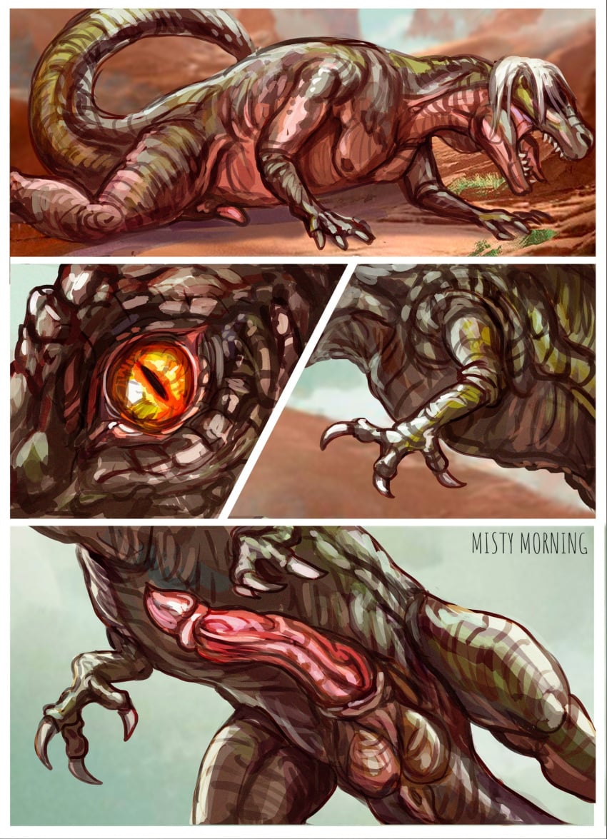 comic dinosaur feral ftm_transformation gender_transformation hi_res human male mammal misty_morning reptile scalie solo theropod transformation tyrannosaurid tyrannosauroid tyrannosaurus tyrannosaurus_rex