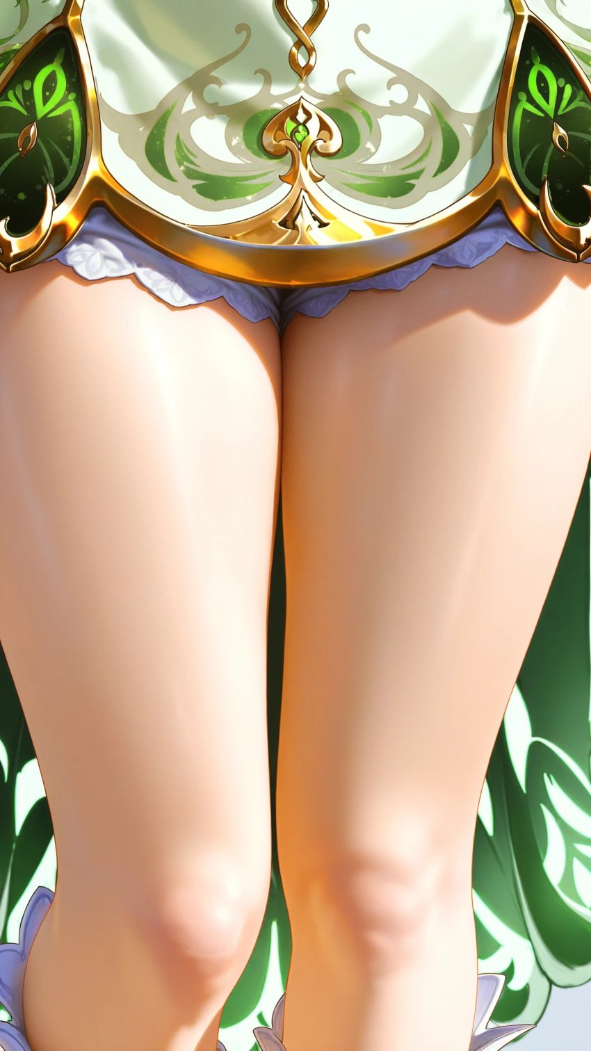 ai_generated female female_only genshin_impact lower_body nahida_(genshin_impact) panties standing thick_thighs thigh_focus thighs thighs_together truggprz undies