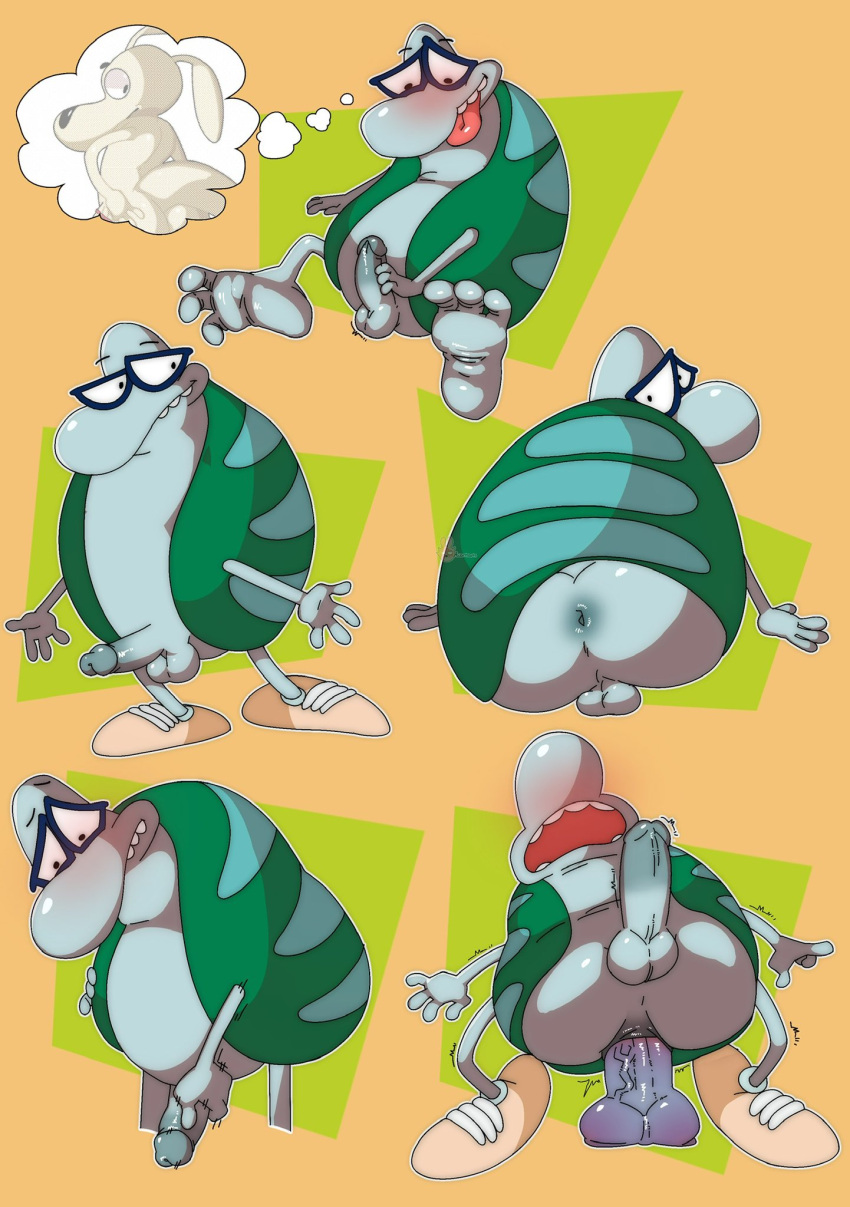 2025 3_toes anal anal_masturbation anal_sex anthro anus ass balls blush dildo dildo_in_ass dildo_insertion erection feet filburt_shellbach genitals hi_res hwantsarts male masturbation nickelodeon object_in_ass open_mouth penetration penis reptile rocko&#039;s_modern_life rocko_rama scalie sex_toy sex_toy_in_ass sex_toy_insertion simple_background slightly_chubby solo toes toony_male turtle