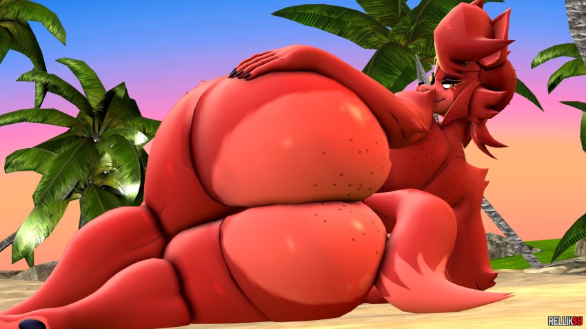 1girls 3d 3d_(artwork) animatronic anthro ass ass_focus bedroom_eyes big_ass bottom_heavy bubble_butt fat_ass fazclaire's_nightclub fazclaire's_nightclub:_the_rearousal female female_only fexa fexa_(fn:rearousal) five_nights_at_freddy's fox foxy_(fnaf) freckles fredina's_nightclub furry furry_only gluteal_fold half-closed_eyes hand_on_ass hand_on_own_ass huge_ass large_ass looking_at_viewer looking_back lying lying_on_side massive_ass nude nude_female png rear_view red_body relliksb robot robot_girl solo tail thick_ass thick_thighs thunder_thighs wide_hips