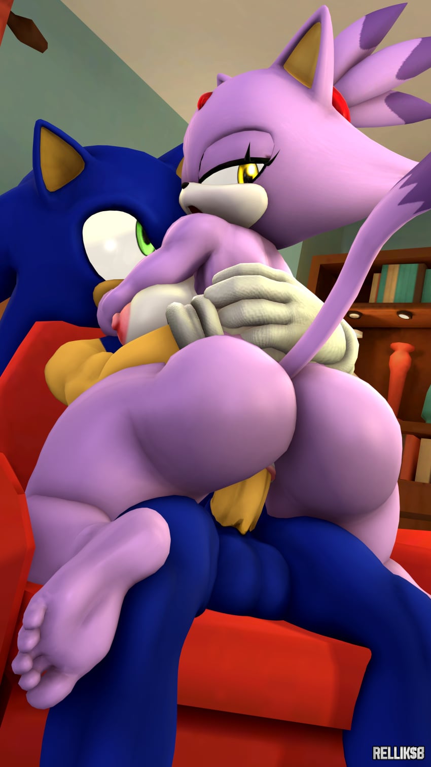1boy 1girls 3d 3d_(artwork) anthro areolae ass balls barefoot big_ass blaze_the_cat bottom_heavy breasts bubble_butt cowgirl_position fat_ass feline female furry furry_only gluteal_fold hedgehog hetero huge_ass large_ass looking_back male nipples nude nude_female nude_male penis png pussy relliksb sex sonic_(series) sonic_the_hedgehog sonic_the_hedgehog_(series) straight straight_sex tail thick_ass thick_thighs thunder_thighs vaginal_penetration wide_hips