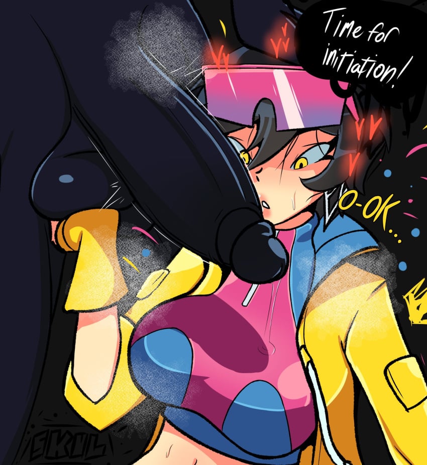 1boy 1girls big_penis female huge_cock imminent_oral imminent_sex jubilation_lee jubilee jubilee_(marvel_rivals) male marvel marvel_rivals penis penis_on_face skulkitten venom_(marvel) venom_(marvel_rivals) x-men