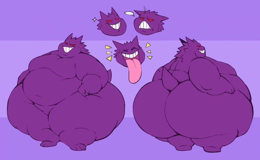 1boy ass belly big_tongue breasts fat game_freak gengar ghost ghost_boy hips hyper hyper_ass kovaz large_ass large_breasts long_tongue male male_focus male_only moobs nintendo nude nude_male overweight_female overweight_male pokemon pokemon_(species) purple_body red_sclera reference_sheet smolsnuff stomach superchub tail thick_thighs thighs tongue tongue_out watermelonthegecko wide_hips