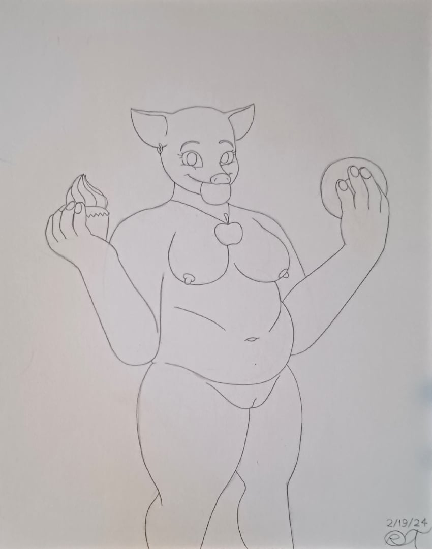 5_fingers anthro anthro_on_anthro anthro_only ass big_breasts big_butt breasts cookie critters_(poppy_playtime) cupcake dessert domestic_pig doughnut ear_piercing female fingers food furry_only genitals hi_res humanoid jewelry looking_at_viewer mammal necklace nipples no_humans nude overweight picky_piggy_(poppy_playtime) pickypiggy piercing pig pink_body pink_fur pink_skin poppy_playtime poppy_playtime_(chapter_3) pussy randon_timberwolf_(artist) sex smiling_critters solo suid suina sus_(pig) tagme thick_thighs