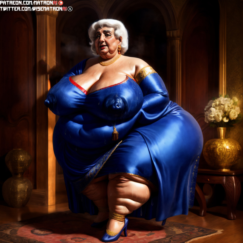 1girls 4k ai_generated areolae armenian ass bbw belly_button big_ass big_belly cellulite dress elderly_female fat female female_only gilf granny highres hips huge_ass huge_breasts huge_hips human large_ass massive_ass massive_belly massive_breasts massive_thighs matronai_(artist) naked naked_female navel nipples not_furry obese obese_female old older_female overweight overweight_female patreon patreon_username pinup sagging_breasts saggy_breasts solo solo_female solo_focus ssbbw stable_diffusion thick_thighs thighs twitter_username wide_hips