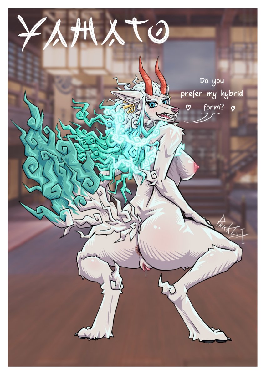 1 absurd_res animal_humanoid anthro anus asian_mythology ass big_breasts big_butt breasts canid canid_humanoid canine canine_humanoid canis demon east_asian_mythology female female_only food fruit genitals hi_res humanoid inu_inu_no_mi,_model:_ōkuchi-no-makami japan japanese_mythology magic mammal mammal_humanoid mythology nipples nude one_piece oni piece plant pricklyx princess pussy royalty samurai solo spirit transformation warrior wherewolf wolf wolf_humanoid yamato yamato_(one_piece) yokai zoan