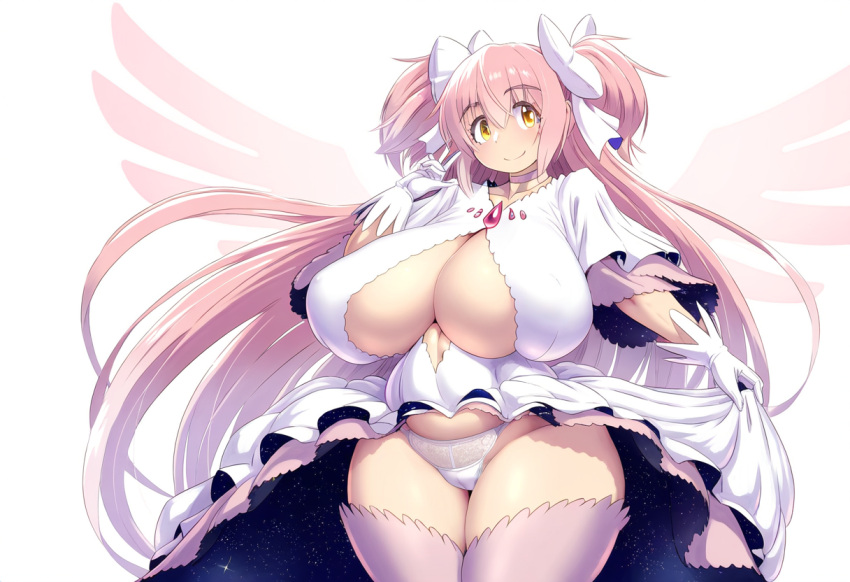 ai_generated curvy curvy_body curvy_female curvy_figure dreson ecchi huge_breasts lingerie madoka_kaname mature_female puella_magi_madoka_magica ultimate_madoka wide_hips