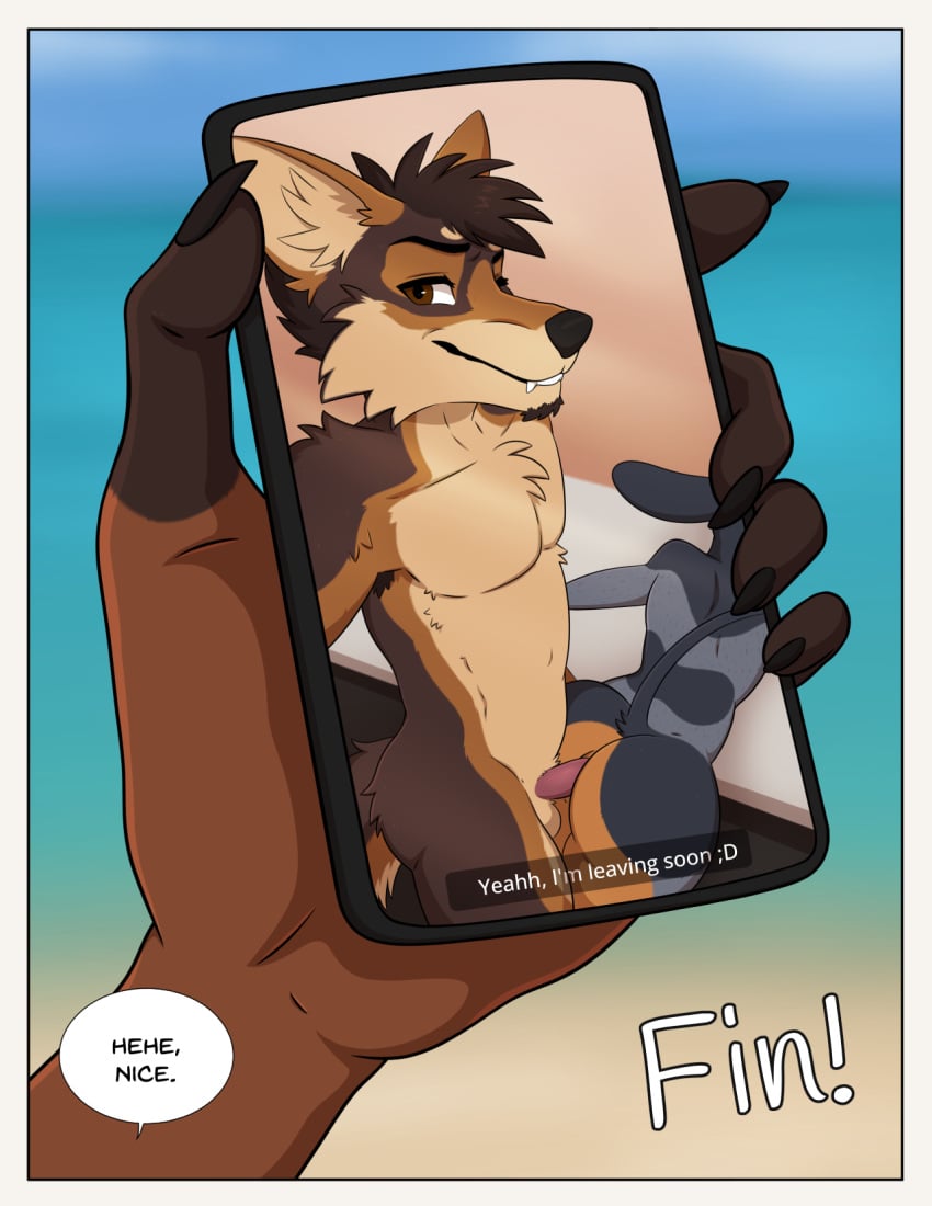 anthro anthro_on_anthro anthro_penetrated anthro_penetrating anthro_penetrating_anthro bent_over big_ears bluetick_coonhound border brandy_(wolfpsalm) breasts brown_body brown_fur canid canine canis cellphone comic coonhound coyote dialogue domestic_dog duo electronics fangs female female_penetrated floppy_ears from_behind_position fur furry genitals grey_body grey_fur hi_res hunting_dog hybrid josh_(chewythewolf) kitchen long_ears male male/female male_penetrating male_penetrating_female mammal morning nude nude_anthro nude_female nude_male penetration penile penile_penetration penis_in_pussy phone pussy scent_hound sex smartphone smile standing_doggystyle tail taking_picture taking_selfie teeth tongue tongue_out vaginal_penetration white_border wolf wolfpsalm
