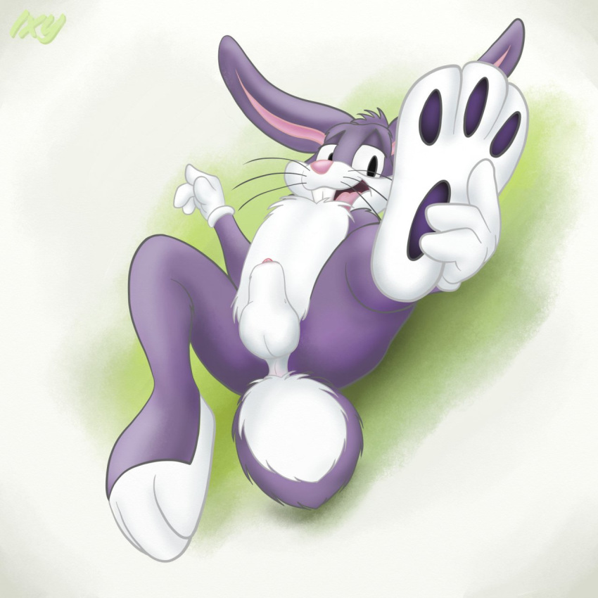 balls bugs_bunny flaccid hindpaw ixbalam lagomorph looney_tunes male male_only nude paws penis rabbit sheath warner_brothers