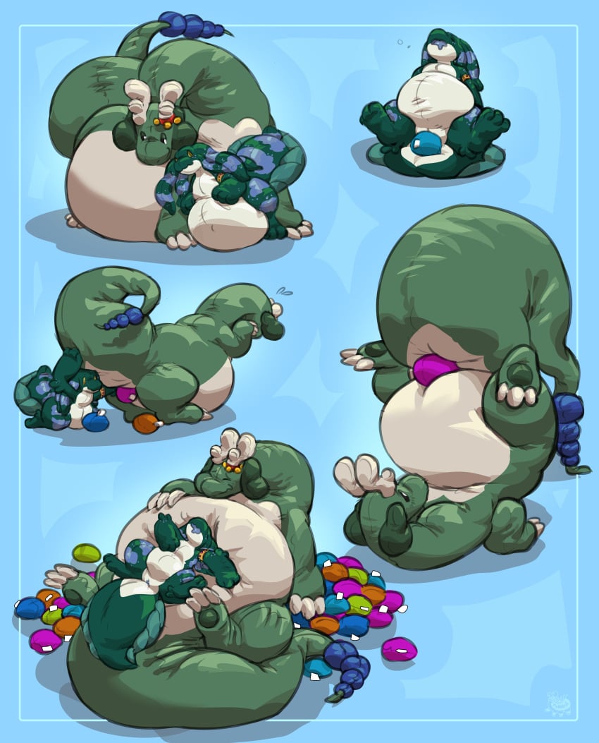3_toes absurd_res amphibian animate_inanimate anthro anthro_on_feral antlers anus anus_only armlet assisted_exposure beads bed bell belly belly_squish belly_touching_floor big_belly big_tail biped blue_background blue_egg blue_markings dragon duo dureu egg egg_laying eggnant exhausted feet feral fin floppy_ears furniture green_body green_egg green_pawpads green_skin hand_on_belly hand_on_chest hand_on_tail handstand happy head_tentacle hi_res horn huge_belly huge_tail larger_feral living_plushie long_ears long_neck long_tail looking_at_another looking_at_butt looking_at_partner looking_pleasured lying lying_on_another lying_on_bed markings multiple_scenes mythological_creature mythological_scalie mythology null null/null null_with_anus on_back on_bed on_front orange_egg overweight overweight_feral pawpads plushie pregnant purple_egg qir quadruped raised_tail reshirii sagging_stomach salamander scalie seam_(sewing) simple_background sitting sitting_on_tail size_difference squeezing squish tail tail_beads tail_fin tan_belly tan_body thick_tail thick_thighs toes white_belly white_body zoophilia