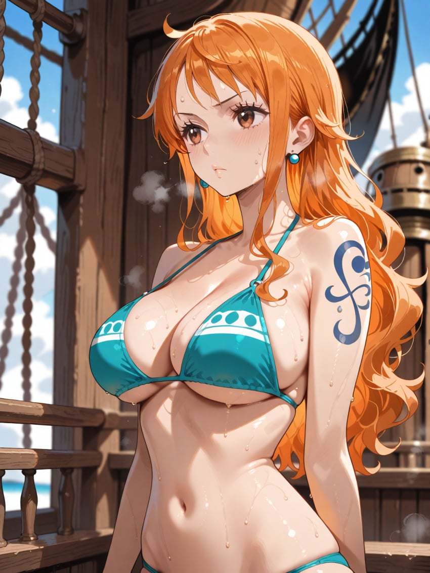 ai_generated bikini female female_only garnet849 nami_(one_piece) one_piece