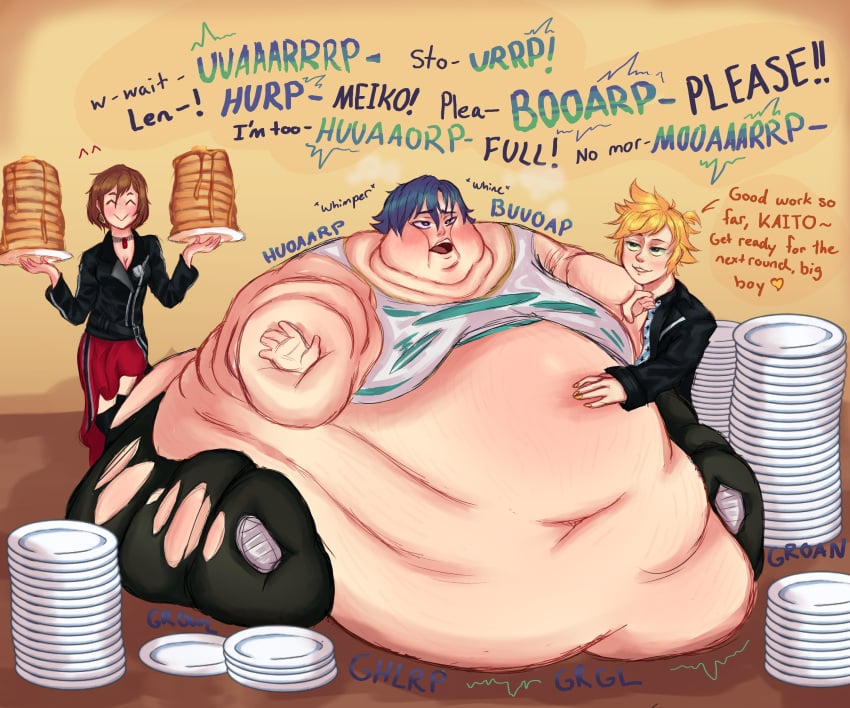 bbm belly belly_bigger_than_head belly_button belly_overhang bhm big_ass big_belly big_butt big_thighs blob burping dialogue double_chin fat fat_arms fat_ass fat_belly fat_butt fat_face fat_fetish fat_folds fat_man fat_rolls fat_thighs feederism immobile kagamine_len kaito_(vocaloid) man_boobs man_breasts meiko moobs morbidly_obese morbidly_obese_male obese obese_male onomatopoeia outgrowing_clothes project_sekai size_difference ssbbm ssbhm stuffed_belly stuffing torn_clothes ussbhm vocaloid wardrobe_malfunction weight_difference