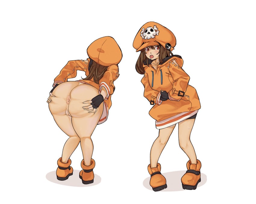 1girls anus ass bottomless female female_focus female_only guilty_gear huge_ass human human_only may_(guilty_gear) multiple_poses no_sex pussy spread_anus spreading