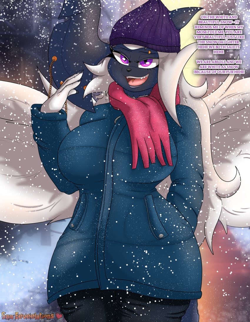 absol anthro anthro_only female furry furry_only mega_absol mega_evolution nintendo pokemon pokemon_(species) sam_eeveelutions self_upload