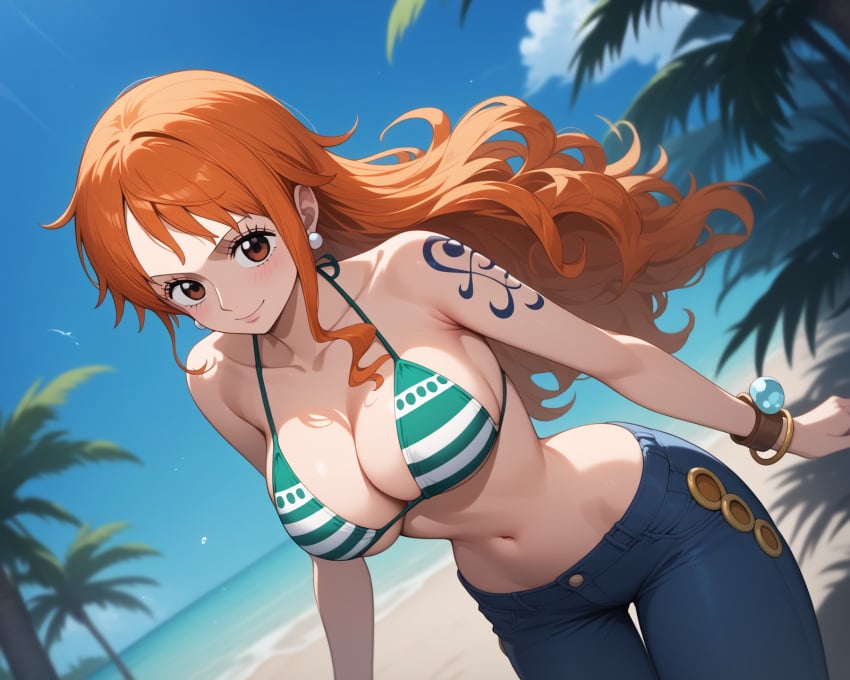 ai_generated bikini_top female female_only garnet849 nami_(one_piece) one_piece