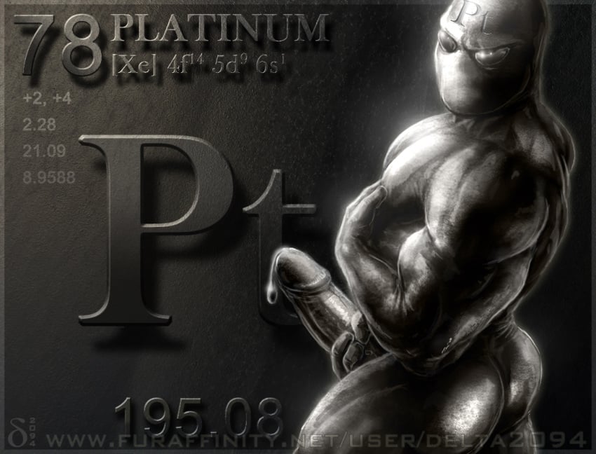 2012 bara buff chemical_element chemistry delta2094 male male_only metal penis personification platinum_(metal) science