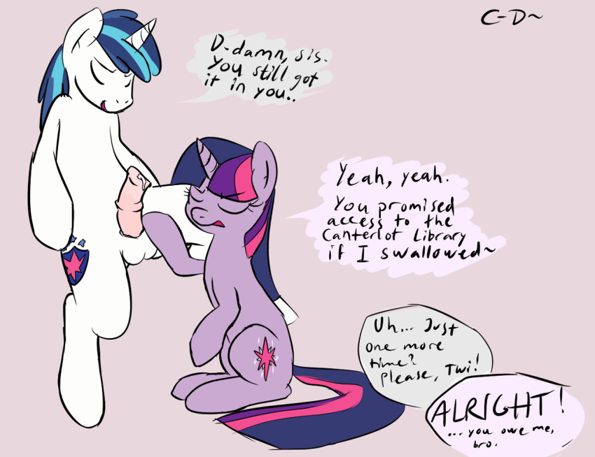 clopper-dude equine female friendship_is_magic incest male my_little_pony shining_armor shining_armor_(mlp) straight_hair twilight_sparkle_(mlp) unicorn