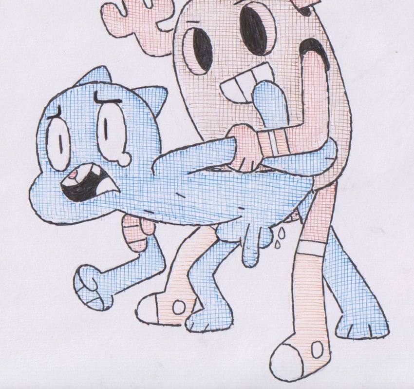 1boy 1girls anal balls cartoon_network cat cum feline female futa_on_male futanari gumball_watterson intersex male nude nudity peanut penis penny_fitzgerald penny_fitzgerald_(peanut) precum the_amazing_world_of_gumball