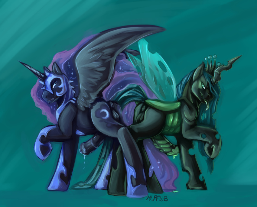 alicorn changeling friendship_is_magic male male_only mlpfwb my_little_pony nightmare_moon_(mlp) princess_luna_(mlp) queen_chrysalis_(mlp) rule_63 smooth_skin