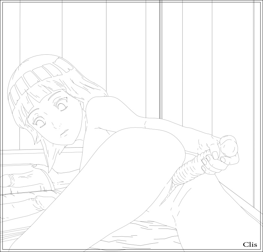 clis female human hyuuga_hinata monochrome naruto tagme