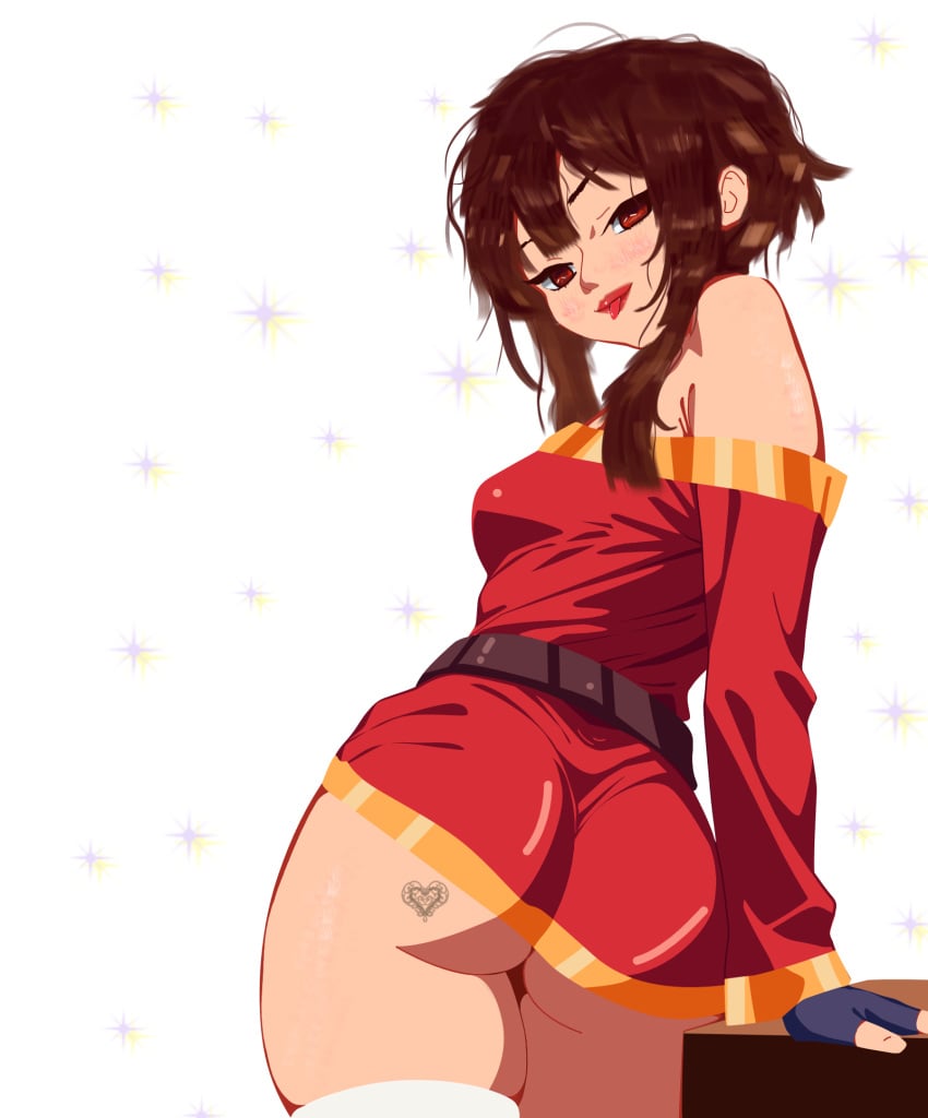 beautiful big_ass juicy_ass juicy_butt kono_subarashii_sekai_ni_shukufuku_wo! legs lipstick megumin small_breasts thick_thighs