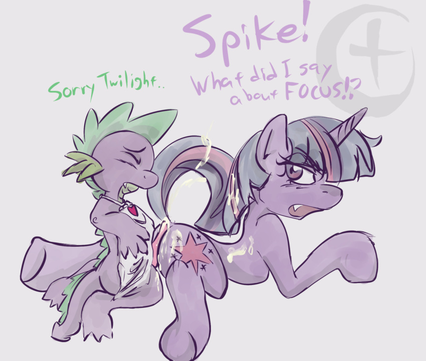 argoth friendship_is_magic my_little_pony spike_(mlp) straight_hair twilight_sparkle_(mlp)