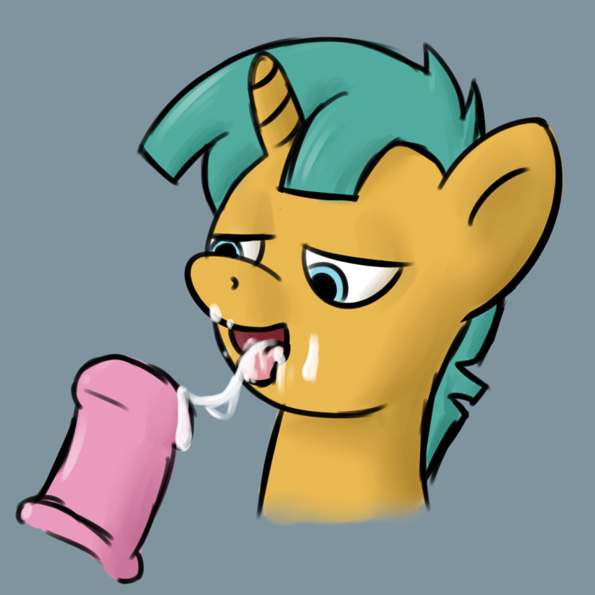 color cum friendship_is_magic horn male male_only my_little_pony oral penis sawsta simple_background snails_(mlp) unicorn