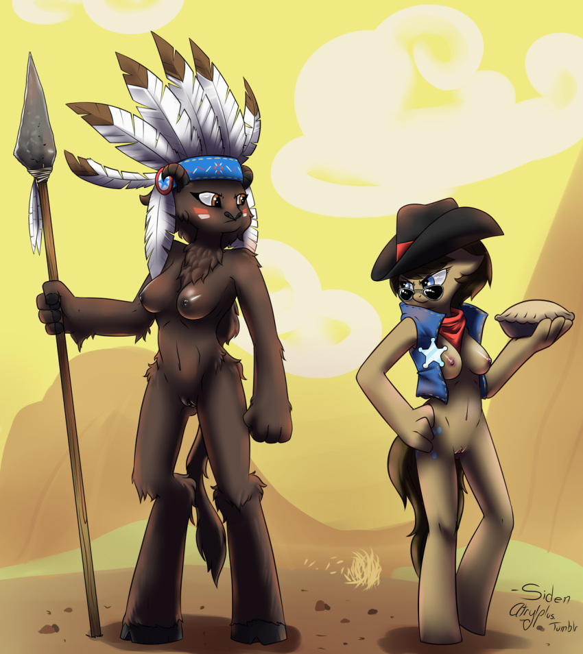 chief_thunderhooves_(mlp) friendship_is_magic my_little_pony rule_63 sheriff_silverstar_(mlp) siden