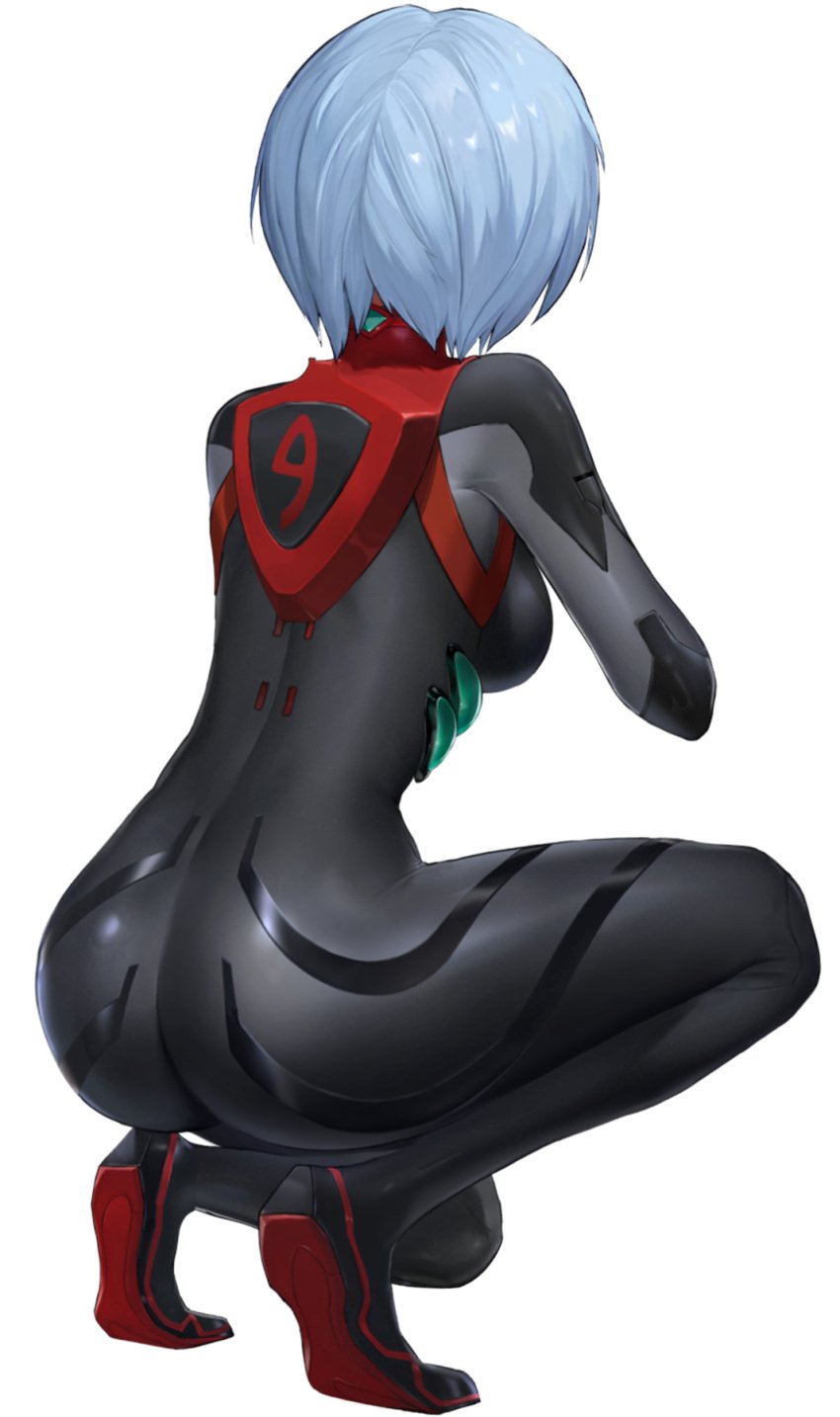aged_up albino ass ass_cheeks ass_focus ayanami_rei backboob black_plugsuit blue_hair_female bubble_butt caked_up clone crossover curvaceous curvy_ass dat_ass fanservice female female_focus female_only goddess_of_victory:_nikke hi_res high_heel_boots holding_weapon japanese_female kneeling neon_genesis_evangelion no_background no_underwear on_ground on_knees pale-skinned_female perky_ass plugsuit png rear_view rebuild_of_evangelion rei_ayanami render round_ass short_hair_female skin_tight_suit skindentation skintight slim_body slim_waist studio_khara tight_bodysuit tight_clothing unseen_female_face
