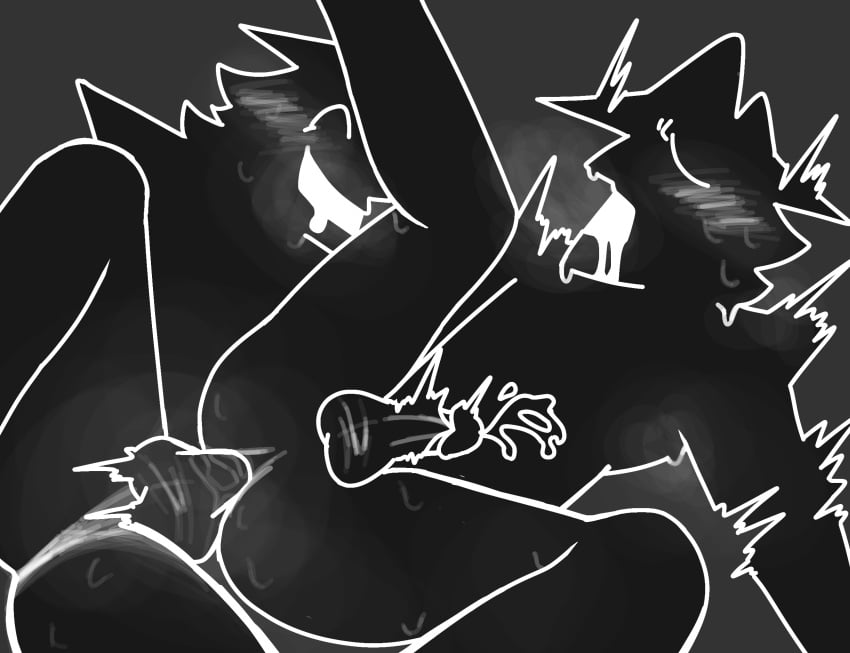 2boys anal anal_penetration anal_sex blushing cumming_while_penetrated deltarune deltarune_chapter_3 drooling faceless_male gay gay_sex male male_only mouth_open musk shadowguy_(deltarune) sweat