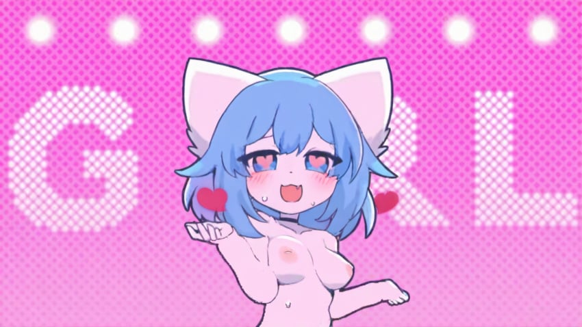 ai ai_generated animal_ears animation_meme_community ass background because_i_had_nothing_better_to_do_lol blue_eyes blue_hair bottom breasts clothes_removed edit heart heart-shaped_pupils honeypie_animation novelai nude parody tagme virtual_youtuber wolfychu youtube youtuber