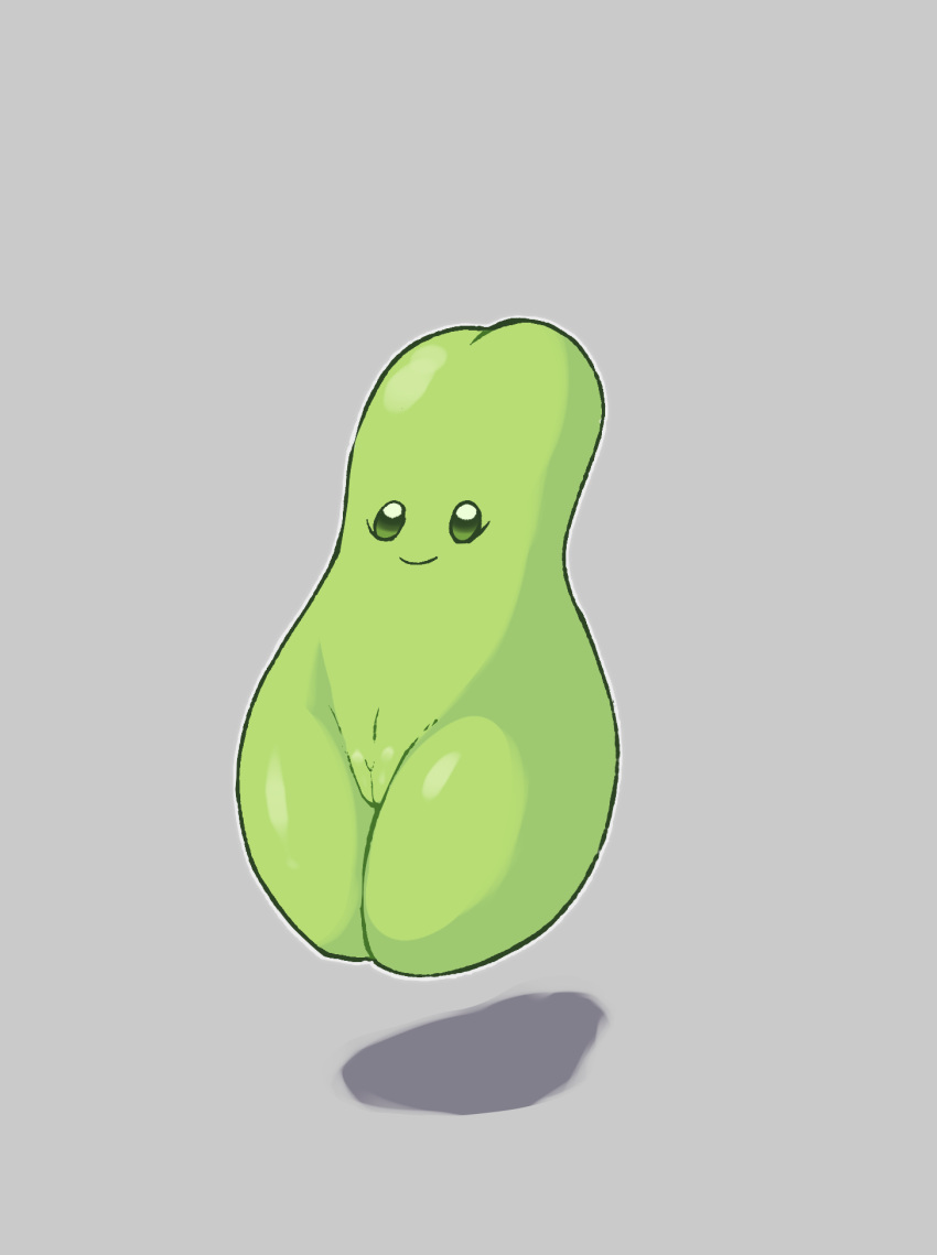 1girls animate_inanimate eyelashes female flora_fauna food fruit green_body nude original pear pear-shaped_figure pear_shaped pear_shaped_female plant pussy self_upload simple_background smile solo solo_female weird