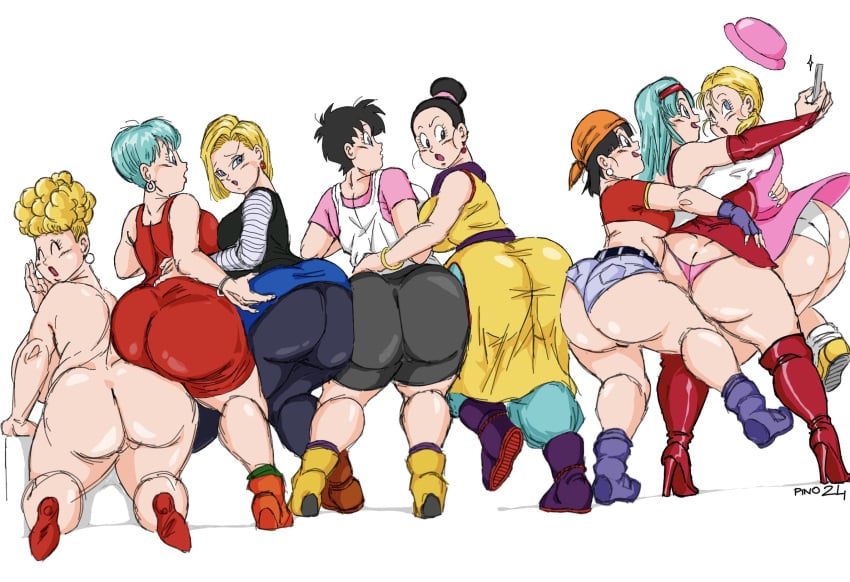 6+girls 8girls aged_up android_18 ass ass_bigger_than_head ass_focus ass_to_ass asses_row bandana big_ass big_breasts big_butt black_eyes black_hair blonde_hair blue_eyes blue_hair bra_(dragon_ball) bra_briefs breasts bubble_ass bubble_butt bulma bulma_(dragon_ball) bulma_briefs butt_crack chichi clothed_female clothing curvaceous dat_ass dragon_ball dragon_ball_gt dragon_ball_z dumptruck_ass earrings female female_only gilf grandmother_and_granddaughter hair_ornament hairband huge_ass large_ass large_breasts marron mature_female milf mother-in-law_and_daughter-in-law mother_and_daughter multiple_girls nude nude_female orange_bandana orange_bandanna pan_(dragon_ball) panchy panchy_(dragon_ball) panchy_briefs panties phone pinotsfw red_dress selfie short_hair shorts skirt tights videl